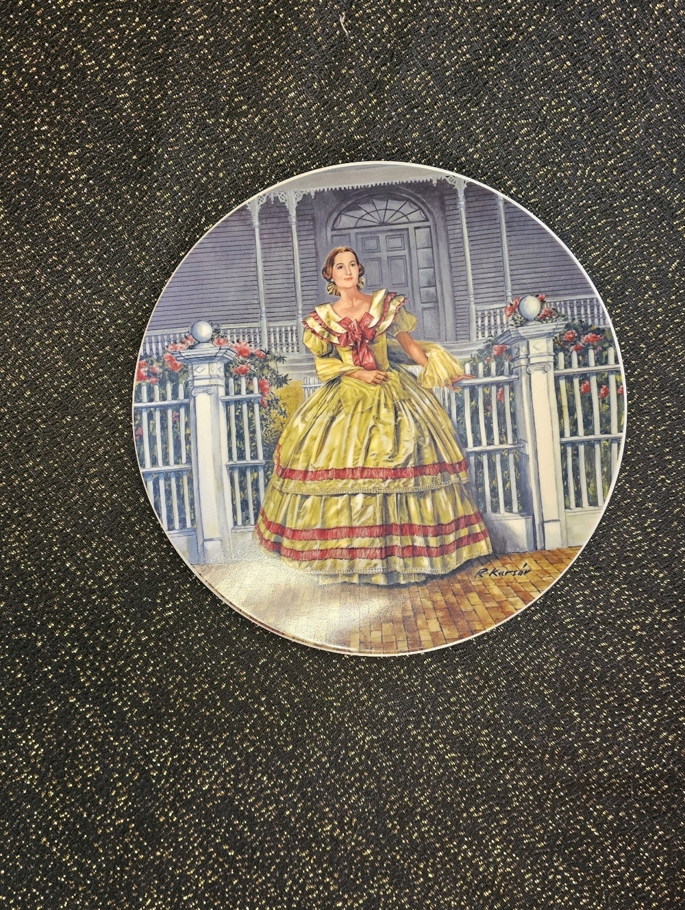 Decorative Plate with Southern Belle Design